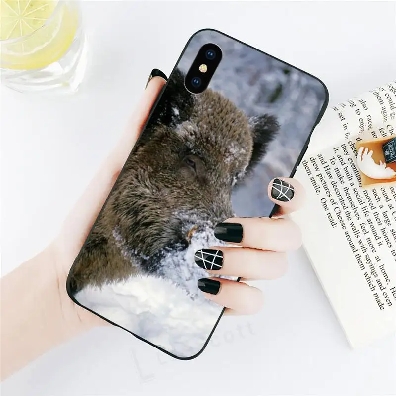 

wild boar animal painting Phone Case for iPhone 11 12 pro XS MAX 8 7 6 6S Plus X 5S SE 2020 XR