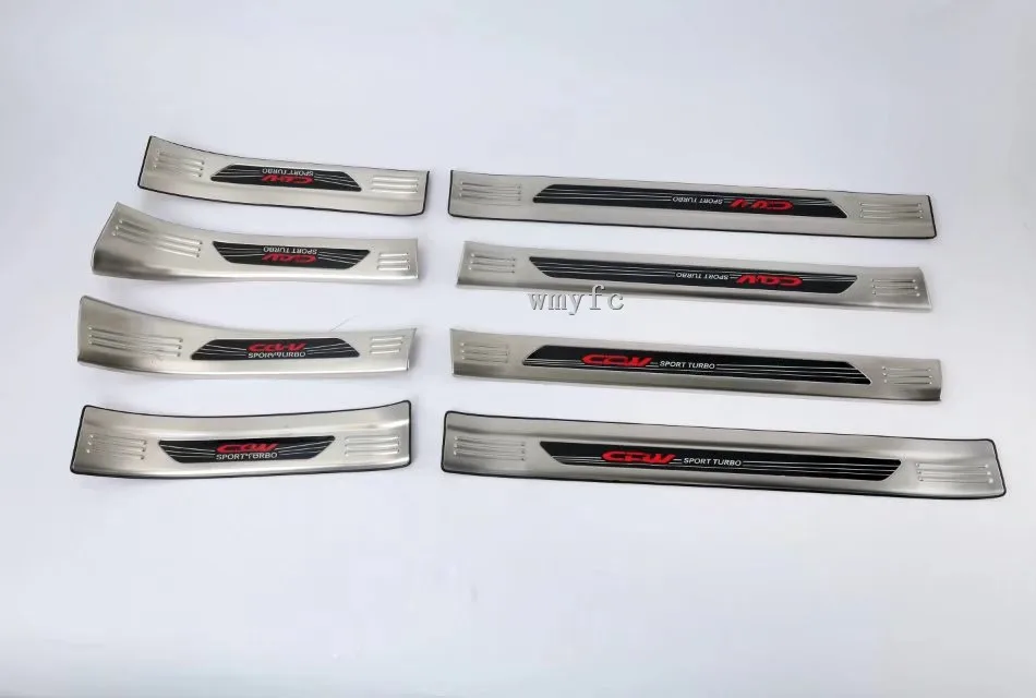 Аксессуары для стайлинга автомобилей 4 шт. 304 нержавеющая сталь порог пластина