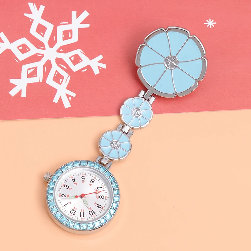 Crystal Nurse Watch Medical Hanging Brooch Doctor Pocket Watch Quartz Luxury Luminous Hospital Gift Dropshipping