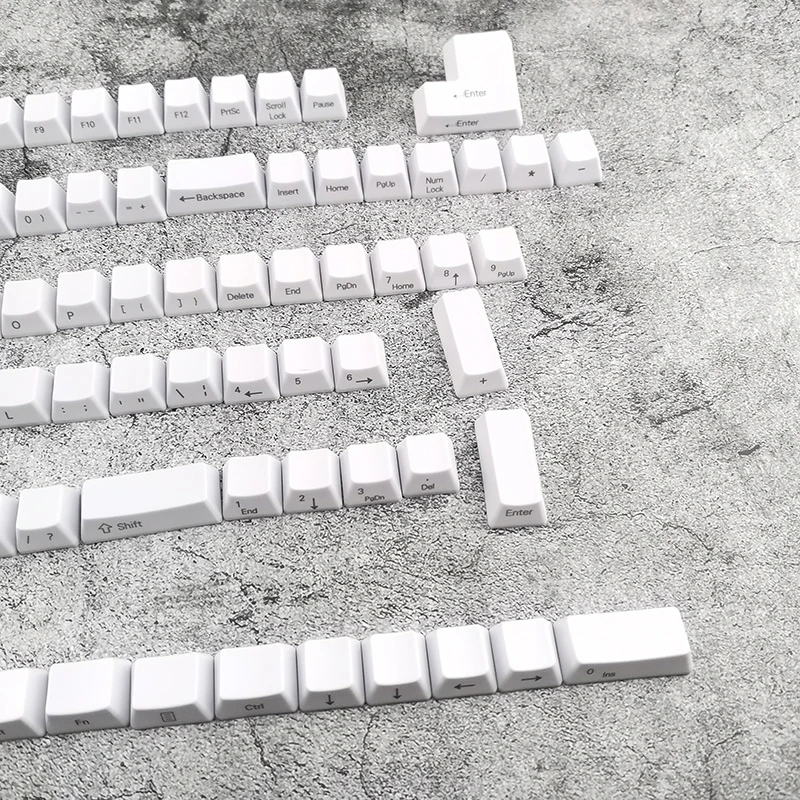 Idobao OEM профиль совместим 6g Pbt Keycaps белая боковая надпись лазерная резьба для