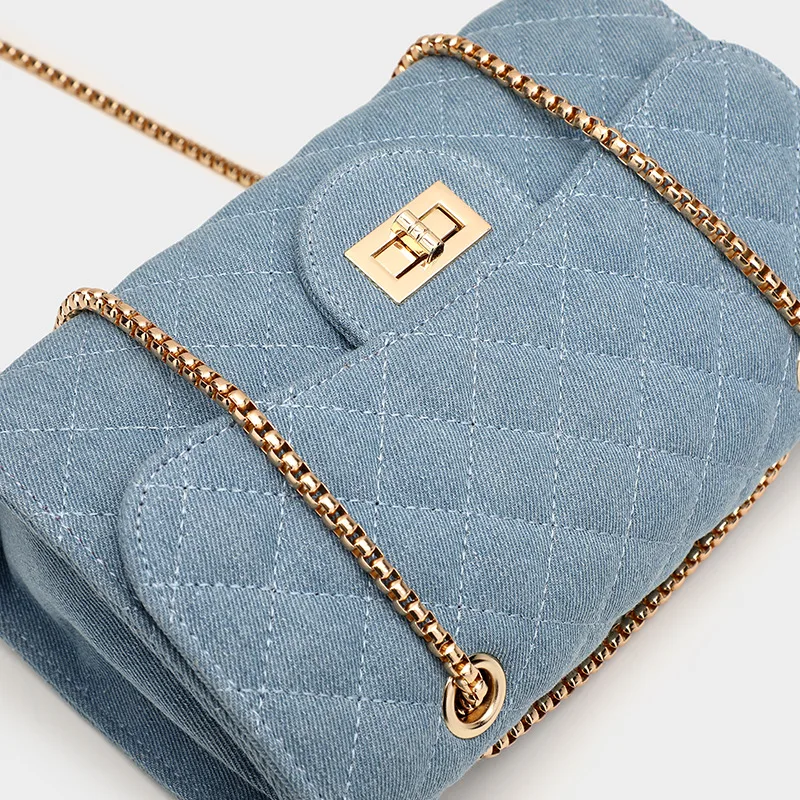2020 новая изящная женская джинсовая ромбовидная сумка через плечо