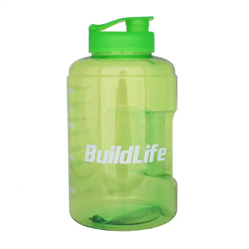 Whole Green Buildlife 3.8L с широким горлышком 1 галлон бутылка для питьевой воды BPA бесплатно обучение большой емкости чайник для наружного кемпинга чайник кружка - Цвет: Whole Green
