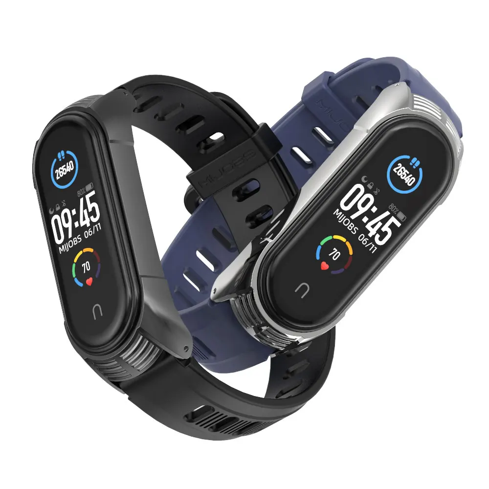 Mijobs плечевой ремень для Mi Band 5 6 Браслет фитнес-браслета 4 3 ремешок Xiaomi Miband