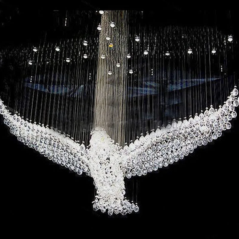 Дизайн Eagles, Роскошная Современная хрустальная люстра, освещение, Lustre Hall, светодиодный светильник Cristal L100xW55xH80CM