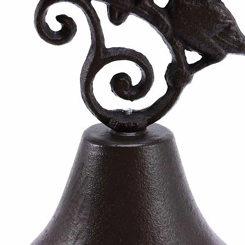 

Rustic Cast Iron Bird Doorbell Chime Indoor Outdoor Decor Hanging Bell Wall Sculpture