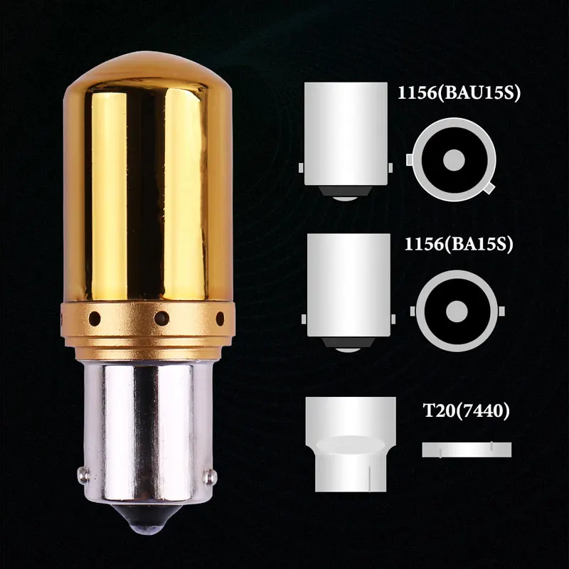 RXZ 2 шт. CANBUS PY21W BAU15S P21W BA15S T20 7440 W21W 1156 S25 3030 45SMD без Hyper Flash Amber для указателей поворота