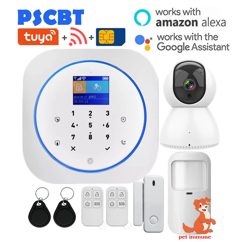 Беспроводной GSM сигнализация WI FI Tuya безопасности Системы приложение