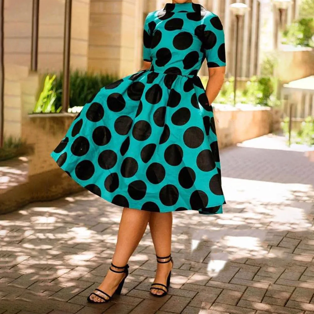 Летние Элегантные вечерние шифоновые женские платья синего цвета в африканском