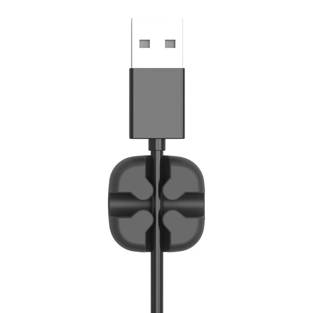 

5PC USB Cable Organizer Silicone Cable Winder Desktop Tidy Management Clips Cable Holder for Mouse Headphone Wire Organizer