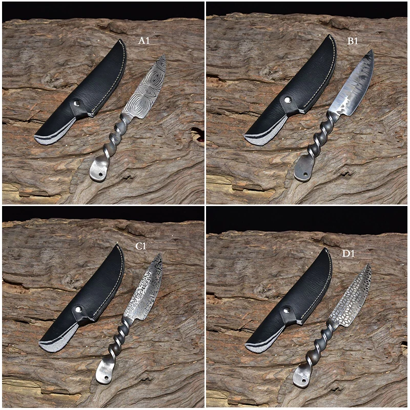 Нож для разделки мяса кухонный Ручной ковки фруктовый легкий супер острый режущий инструмент ретро чай 7Cr17MOV сталь.