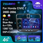 Автомагнитола 2DIN Android 10 для Honda Civic 7 2000-2006 GPS-навигация IPS Blue-ray автомобильный мультимедийный плеер DSP 2DIN автомобильное радио IGO