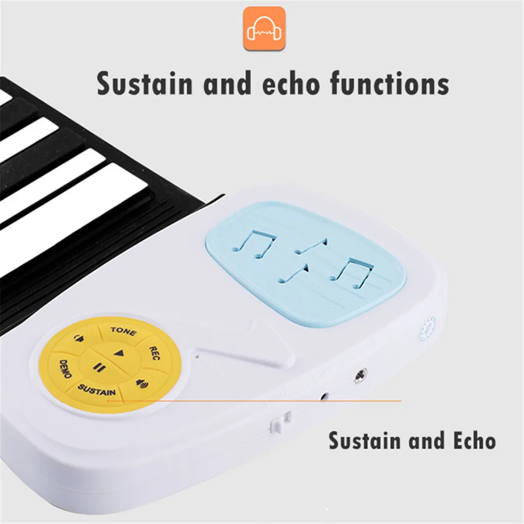 

49 Keys Roll Up Electric Keyboard Baby Musical Carpet Playmat Piano Music Play Mat Early Educational Toys For Children Gifts