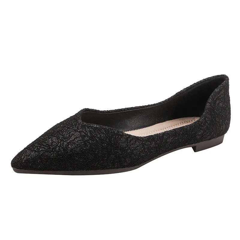 

Women Flats Shoes Pointed Toe Shallow Single Woman Shoes Slip On Loafers Large Size Lady Footwear Flat Simplicity Zapatos Mujer