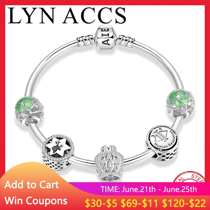 Браслет женский из серебра 925 пробы с эмалью короной|Гибкие и жесткие браслеты| |