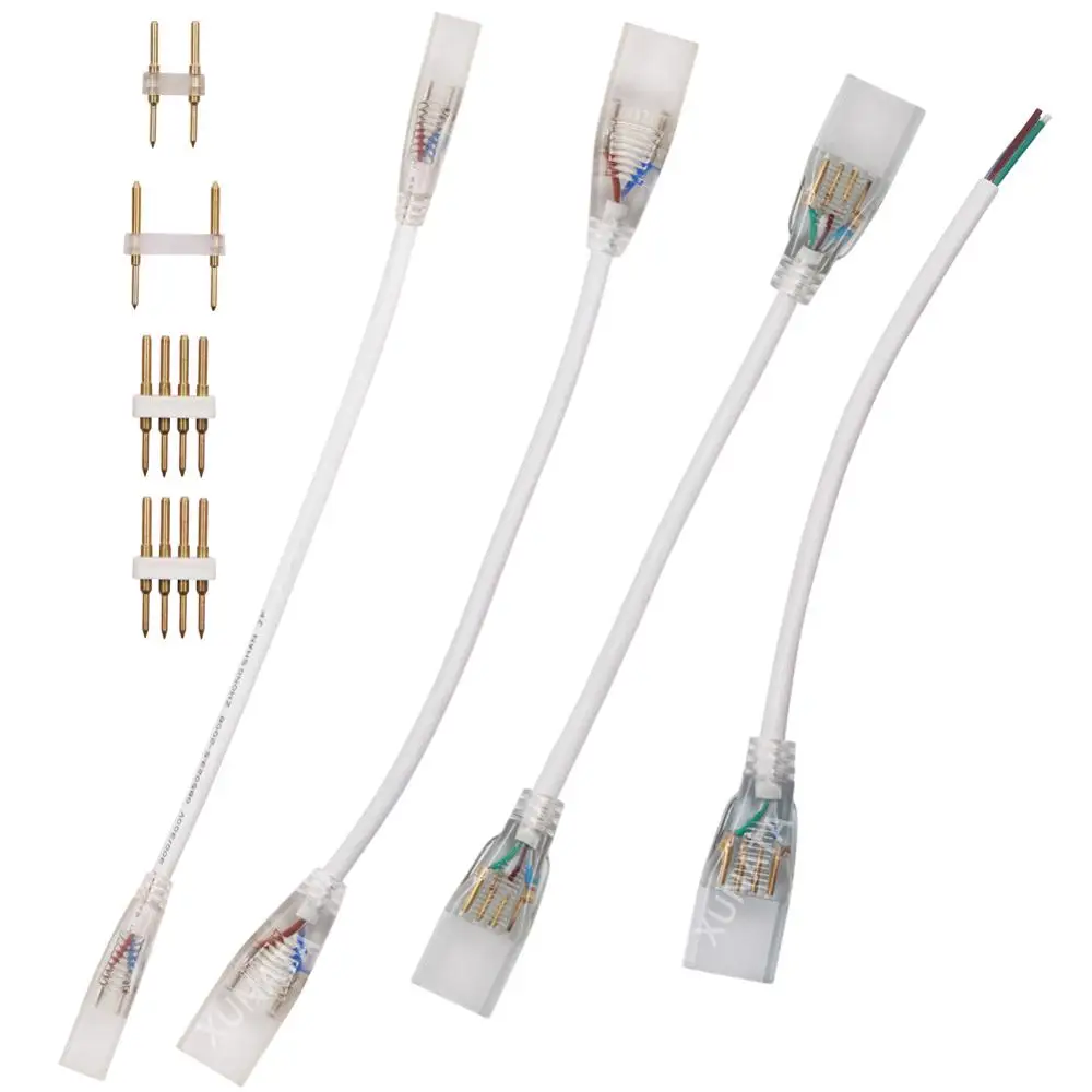 2 контактный/4 контактный прямой угловой разъем для 110 В 220 RGB или одноцветный