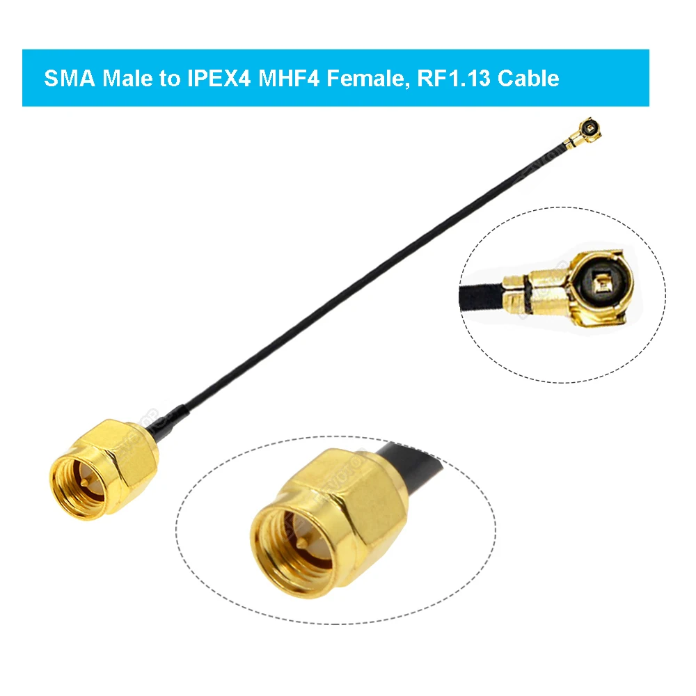 2 шт./лот IPEX4 кабель uFL u.FL IPX MHF4 Женский к SMA женский Wi-Fi антенна RF коаксиальный RG1.13