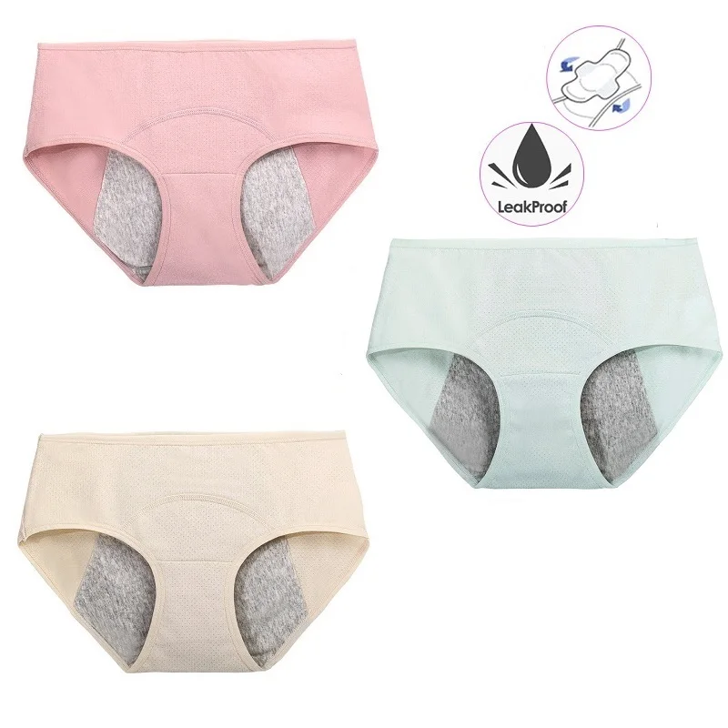 3 шт. герметичные менструальные трусики физиологические брюки женское нижнее