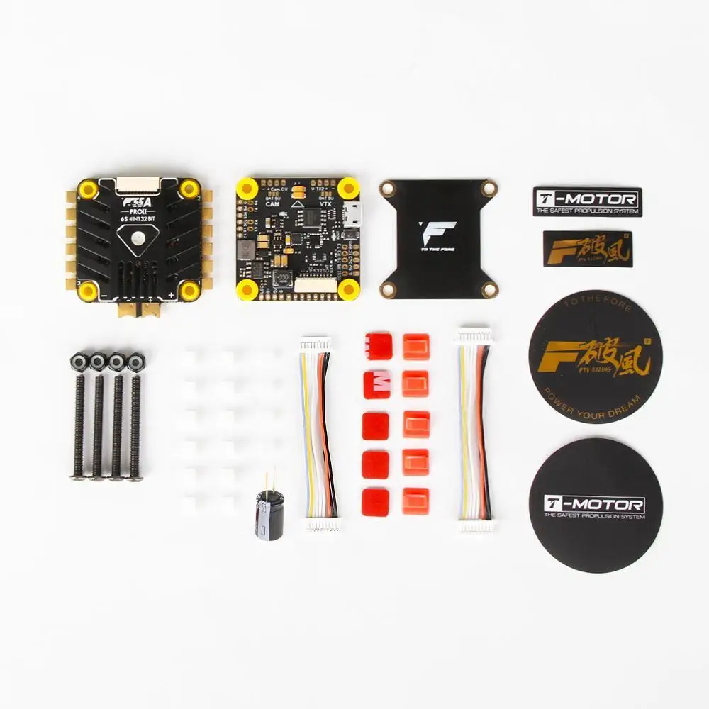 Controleur de vol Tmotor F4 T MOTOR & F55A PRO II 6S 4 en 1 ESC FPV Drone course quadrotor Multirotor|Детали и аксессуары| |