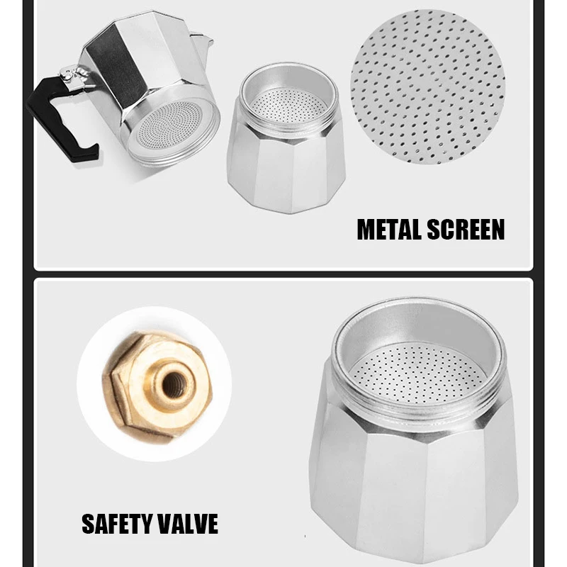 Moka Кофе горшок алюминиевая для эспрессо Чайник Легко Применение и чистой