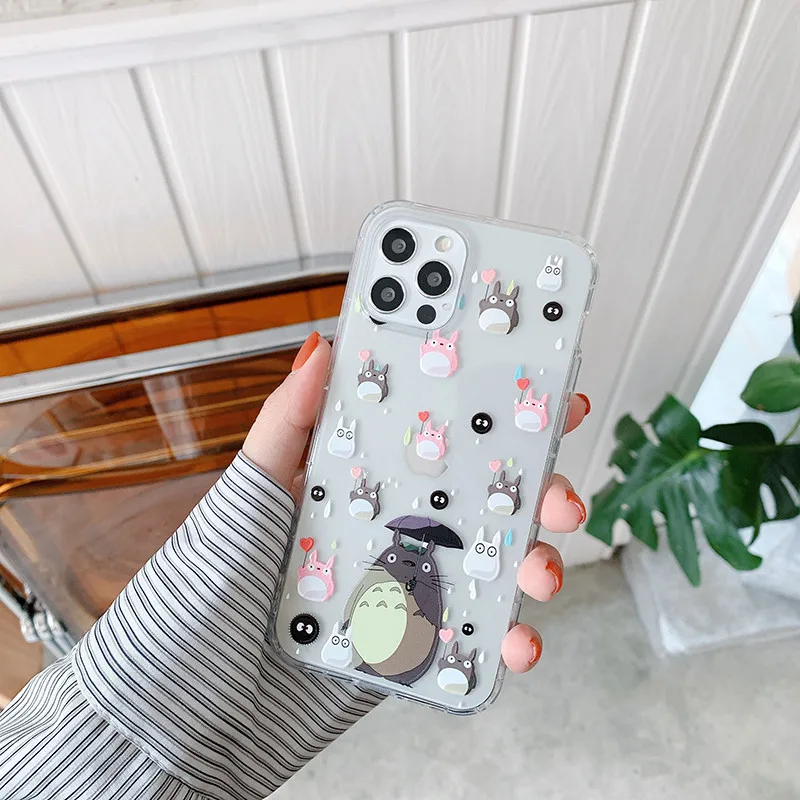 Прозрачный силиконовый чехол из ТПУ для iPhone 12 11 Pro 7 8 Plus 6 XS XR Max SE 2020 с рисунком
