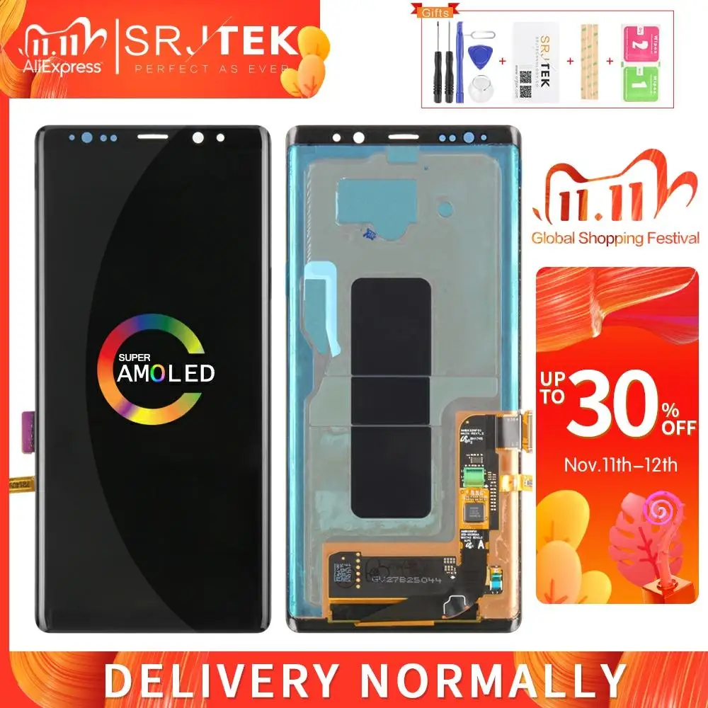 

Экран для Samsung Note 8 LCD сенсорный дигитайзер сенсор Стекло в сборе с рамкой для Galaxy Pro N9500 дисплей N9500F N900D N900DS