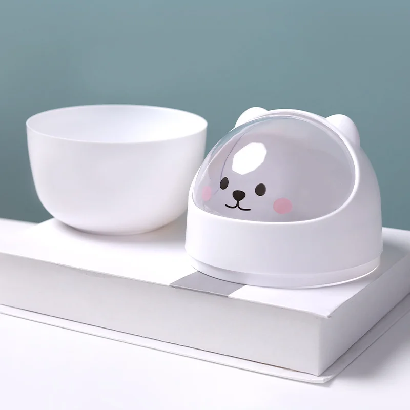 

Desktop Trash Can Creative Small Mini Table Dining Table with Lid Office Desk Home Bedroom Dormitory Cartoon
