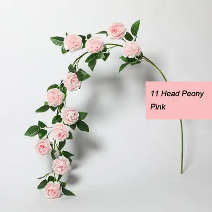 pink Искусственные цветы Xuanxiaotong, 1 шт., 145 см., голубой пион, 11 головок, розовые пионы, цветы, Виноградная лоза, для дома, вечерние, розы, украшения для сада - Цвет: pink
