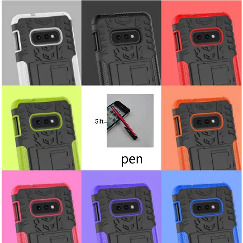 

Anti-knock Silicone Armor Phone Case For Samsung S8 S9 note10 S10 E Note8 Note 9 A3 A5 A7 A6 A8 2018 A9 Star A750 A8S cover +pen