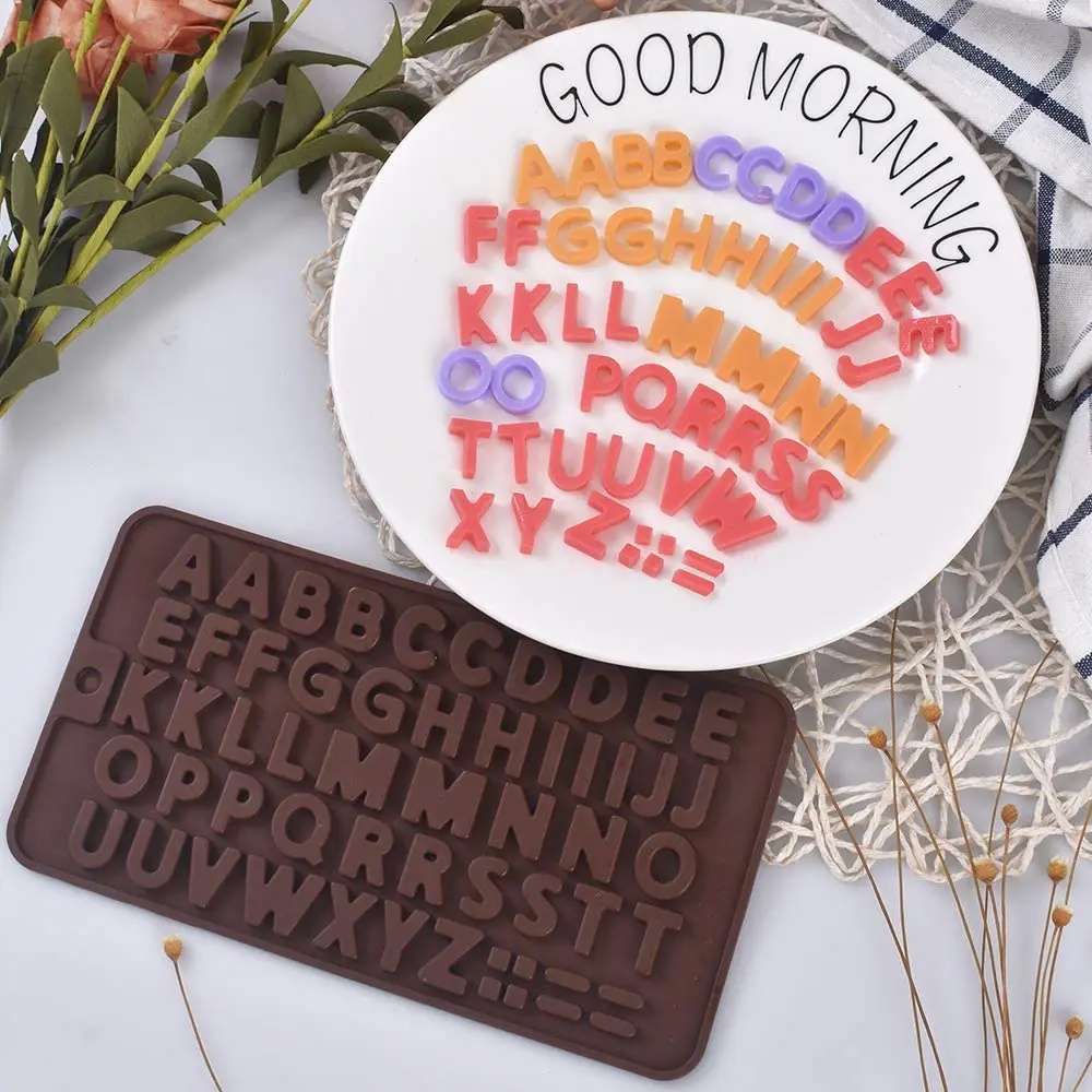 

Cake decorating tools silicone chocolate mold letter and number fondant molds cookies bakeware tools