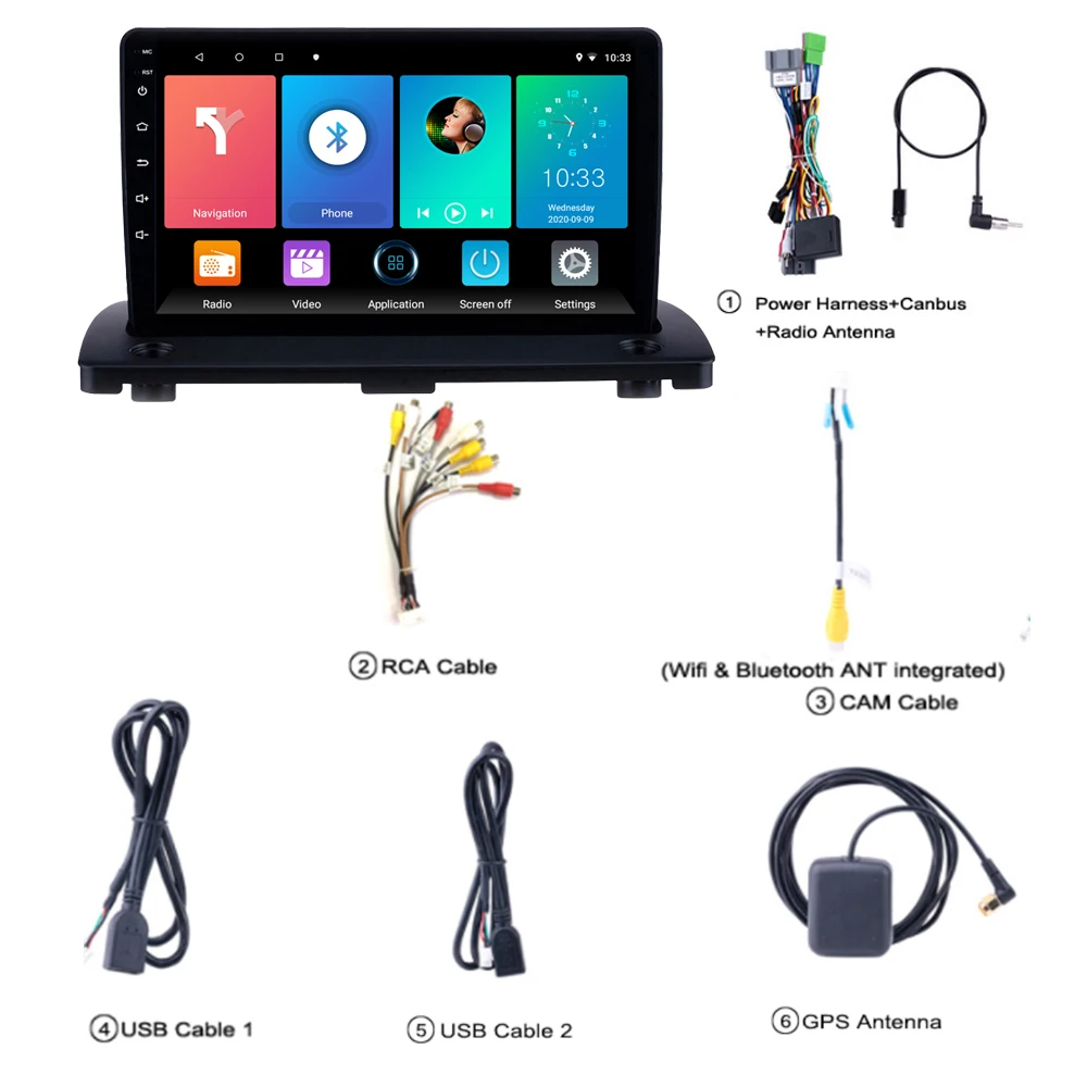 

For Volvo XC90 2004-2014 2 Din Android Autoradio Head Unit Car Multimedia Video Player Auto Stereo GPS Navigation System