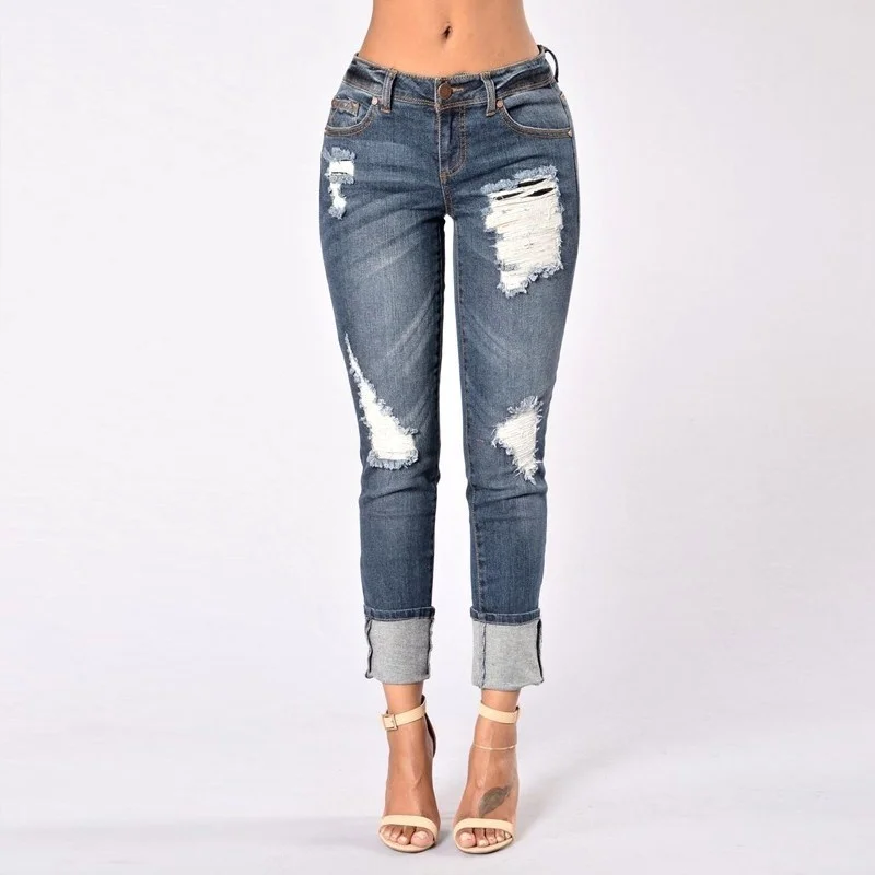 Женские винтажные джинсы MIND FEET повседневные длинные синие брюки карандаш разных