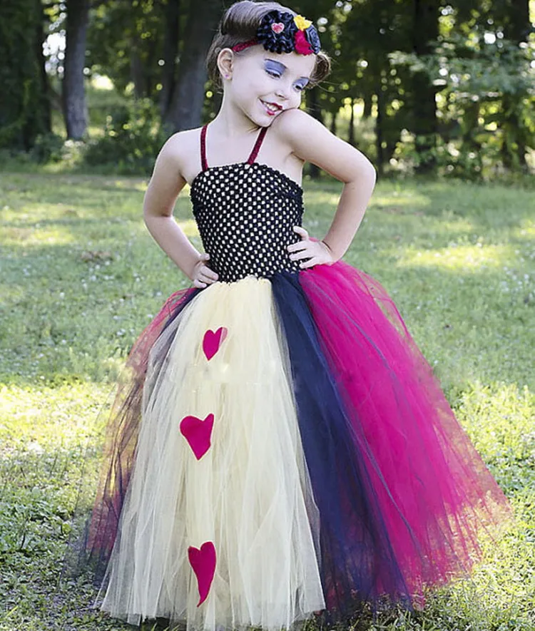 Детское нарядное платье Королева сердец костюм Алиса в стране чудес платья для
