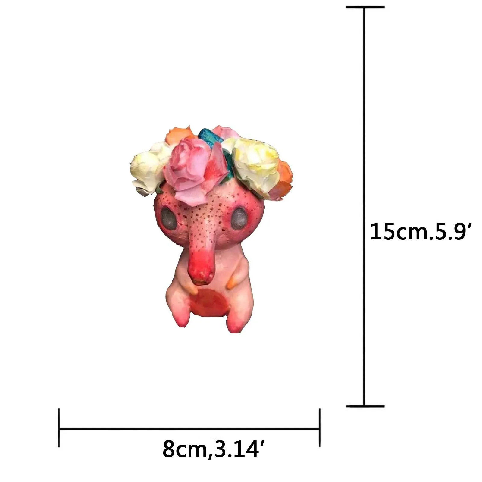 

Outdoor Garden Courtyard Pink Anteaters Resin Dwarf Decorative Ornaments