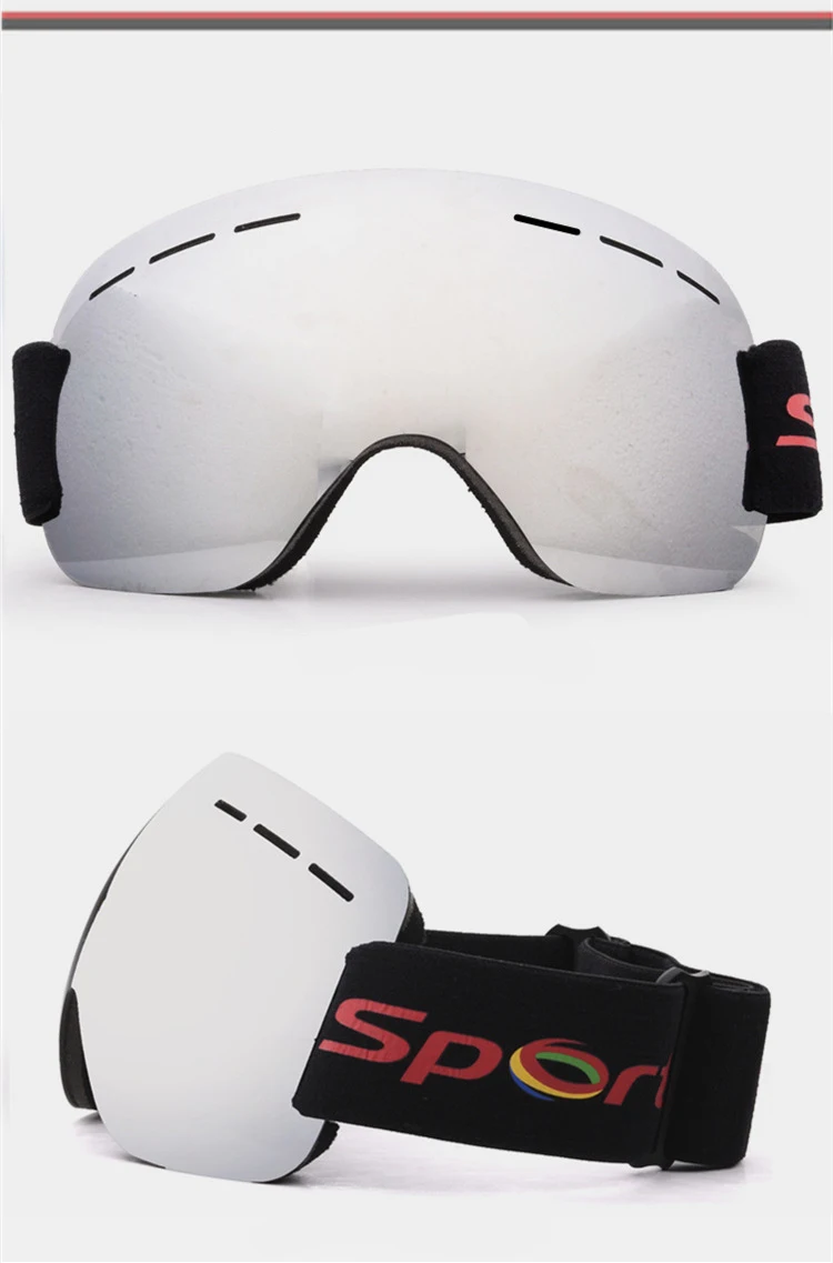 Большие сферические лыжные очки, ветрозащитные, с защитой от ультрафиолета, противотуманные, для мужчин и женщин, зимние очки для сноубординга, для улицы, Экипировка для мужчин