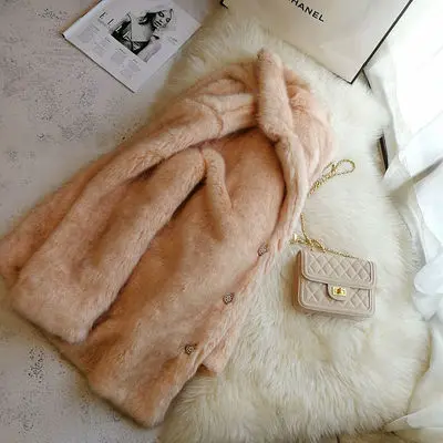 MESHARE New Style High-end Fashion Women Faux Fur Coat S22