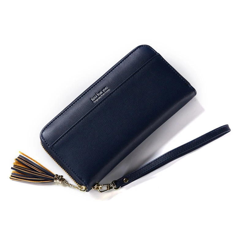 aliwood Tassel Women Wallets Long Zipper Wallet Wristband Clutch Large Capacity Brands Fringed Wallet Female Purse Card holder