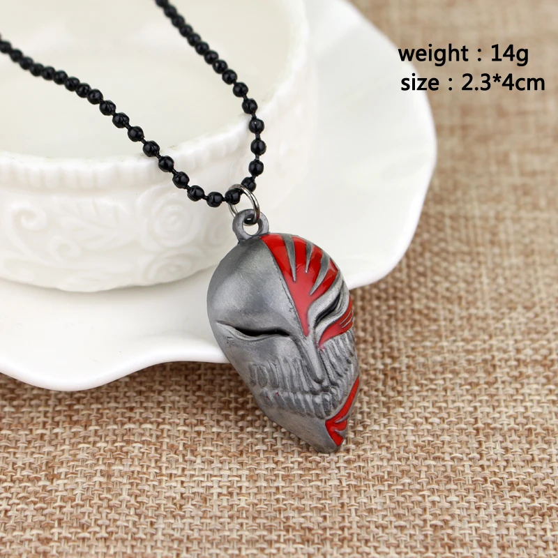 Горячая Аниме Bleach Античное Олово металлическое ожерелье маска Куросаки с