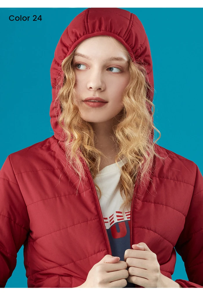 Giordano Женское пальто женское однотонное пальто с капюшоном Think Zipper Fly Abrigos Mujer Invierno Soild color Casaco Feminino 05379656