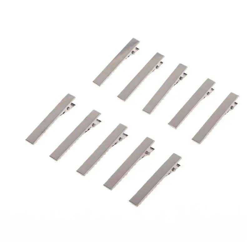 Lot 46 мм 55 см Одноместный зубец Аллигатор Aligator плоские металлические заколки для