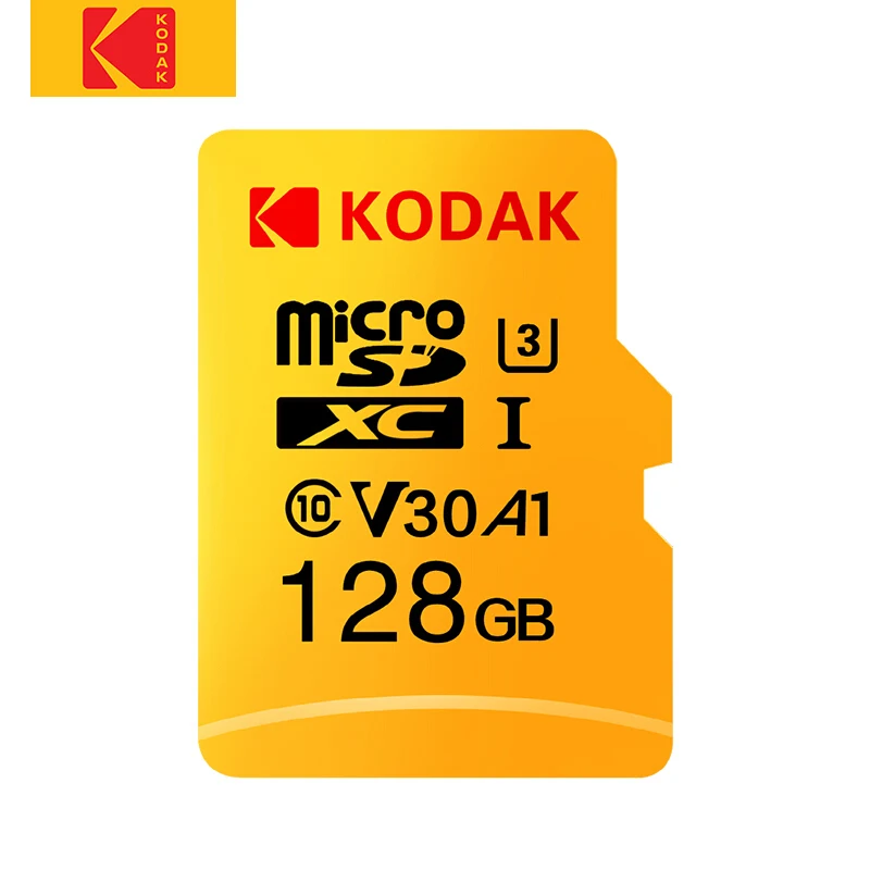 Kodak микро сд microsdxc 16ГБ 32ГБ 64ГБ 128ГБ сд карта U1 U3 флеш TF карта памяти флешка на камера смартфон микро планшет видеорегистратор автомобильный карта памяти для телефона скидки распродажа горящие товары - Емкость: U3 128GB