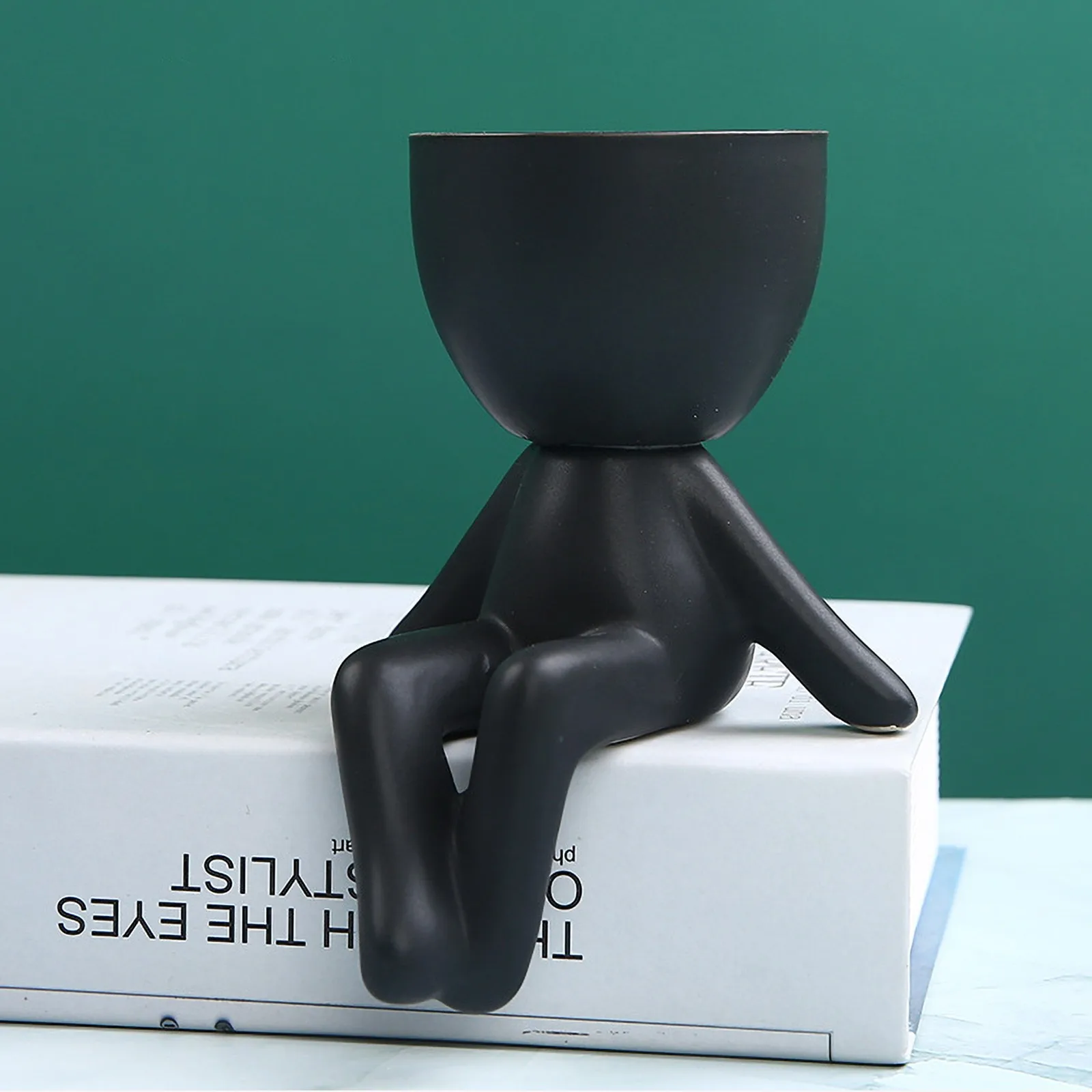 Мини бонсай головка волос Керамика завод сад кукла на дерево горшок с травой