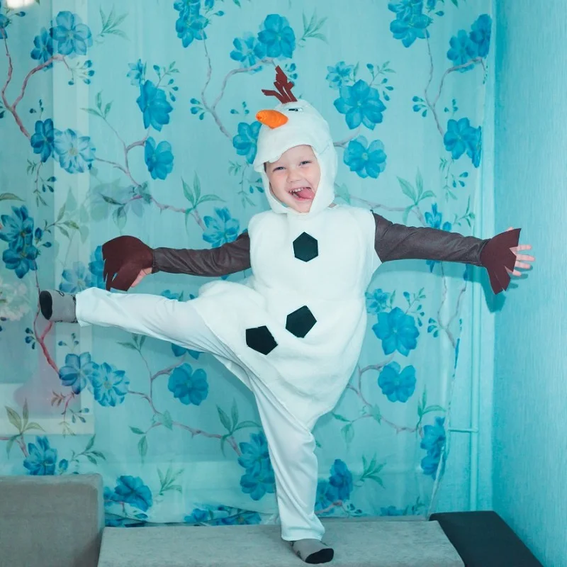 Disfraz de Halloween de Olaf para niños pequeños, muñeco de nieve, película de dibujos animados, ropa de fiesta