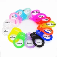 chenkai 100pcs clear silicone mam rings diy baby pacifier dummy chain holder adapter ring for nuk toy food grade bpa free