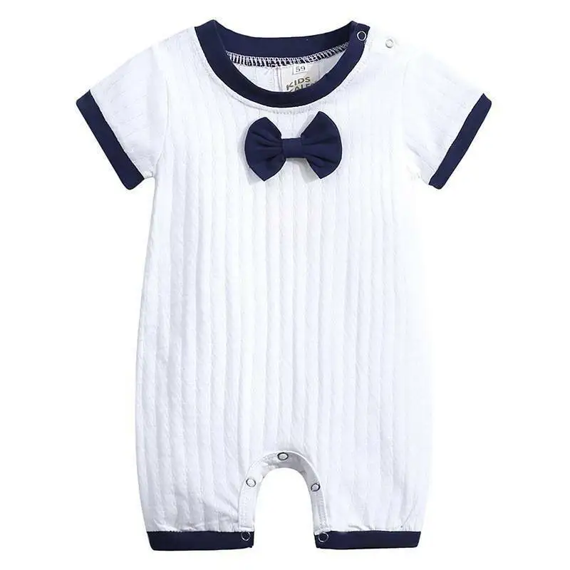 

Newborn Infant Baby Boy Summer Bowtie Short Sleeve Romper XGentleman Clothes AU