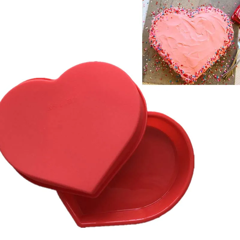 Форма для выпечки в форме сердца силиконовая форма шоколада большая | Дом и сад