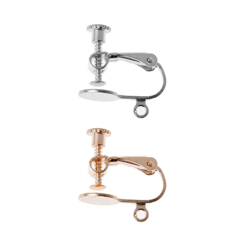 10 шт. без винт для пирсинга клип на Стад серьга в виде клипсы пустой базовый