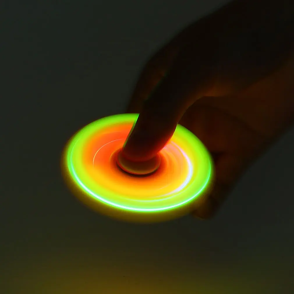 СВЕТОДИОДНЫЙ цветной треугольный ручной Спиннер со вспышкой для СДВГ снятия