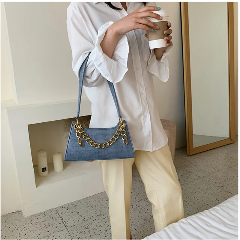 Женская сумка средней длины с французскими стиками модная женская цепочкой на