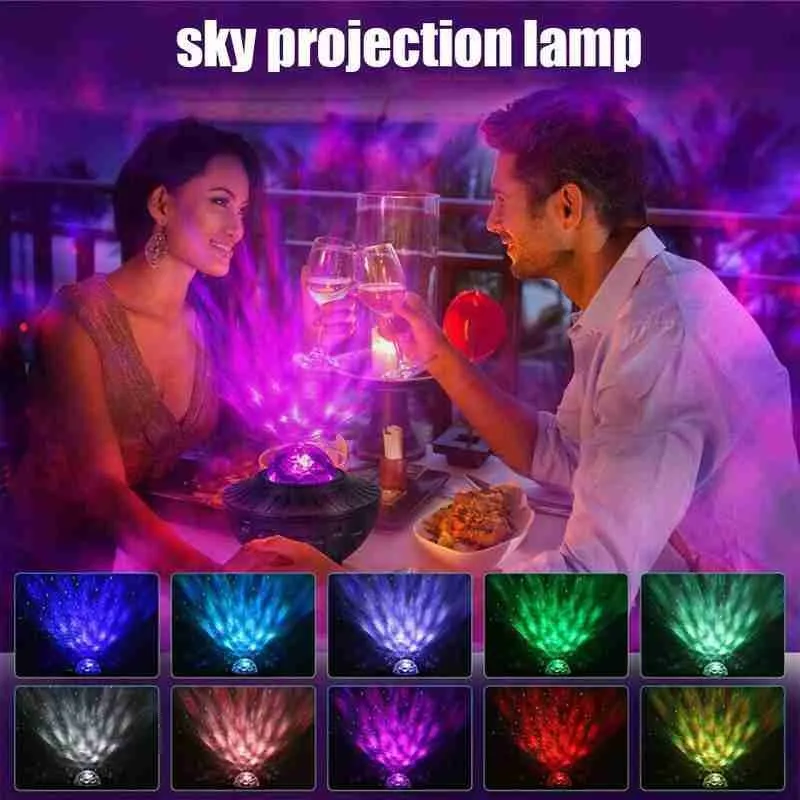 

Colorful Projector Starry Sky Night Blueteeth USB Control Music Player Kid's Night Light Romantic Galaxy Projector Lamp