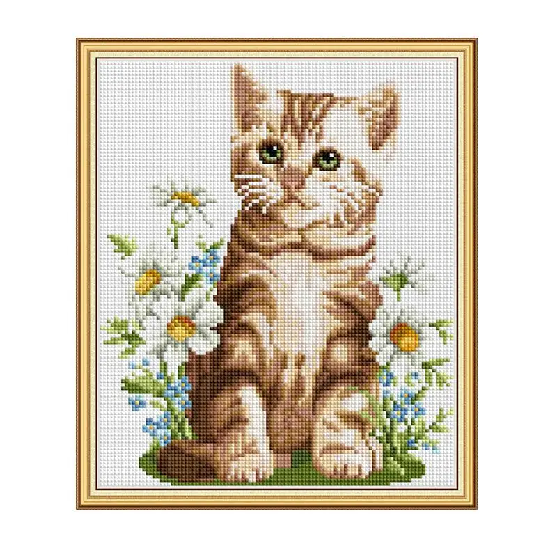 

Алмазная 5D живопись, животные с квадратными и круглыми камнями, Алмазная мозаика, Новое поступление, алмазная вышивка с милым котом, Набор для вышивки крестиком